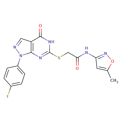 2-{[1-(4-fluorophenyl)-4-oxo-1H,4H,5H-pyrazolo[3,4-d]pyrimidin-6-yl]sulfanyl}-N-(5-methyl-1,2-oxazol-3-yl)acetamide