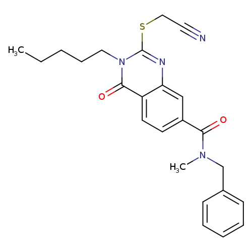 N-benzyl-2-[(cyanomethyl)sulfanyl]-N-methyl-4-oxo-3-pentyl-3,4-dihydroquinazoline-7-carboxamide