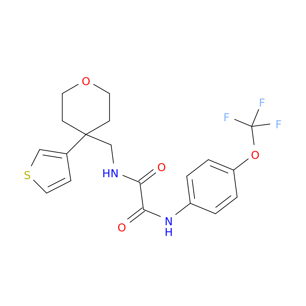 N-{[4-(thiophen-3-yl)oxan-4-yl]methyl}-N'-[4-(trifluoromethoxy)phenyl]ethanediamide