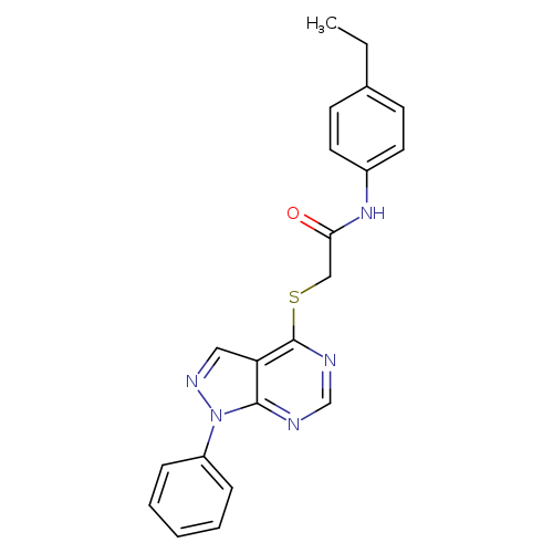 N-(4-ethylphenyl)-2-({1-phenyl-1H-pyrazolo[3,4-d]pyrimidin-4-yl}sulfanyl)acetamide