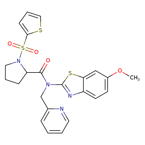 N-(6-methoxy-1,3-benzothiazol-2-yl)-N-[(pyridin-2-yl)methyl]-1-(thiophene-2-sulfonyl)pyrrolidine-2-carboxamide
