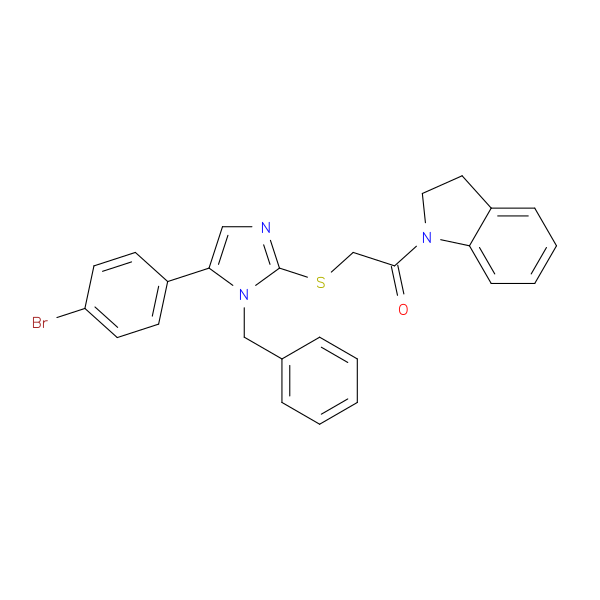 2-{[1-benzyl-5-(4-bromophenyl)-1H-imidazol-2-yl]sulfanyl}-1-(2,3-dihydro-1H-indol-1-yl)ethan-1-one