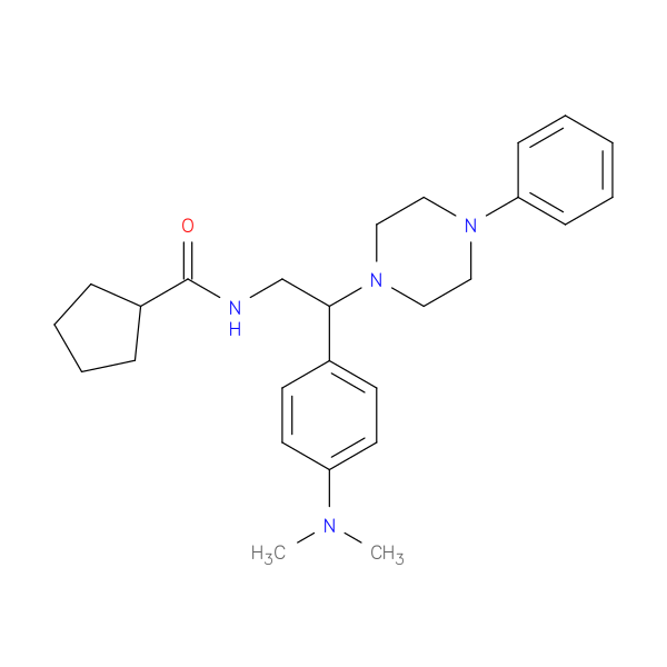 N-{2-[4-(dimethylamino)phenyl]-2-(4-phenylpiperazin-1-yl)ethyl}cyclopentanecarboxamide