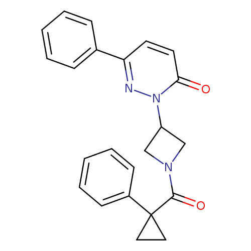 6-phenyl-2-[1-(1-phenylcyclopropanecarbonyl)azetidin-3-yl]-2,3-dihydropyridazin-3-one