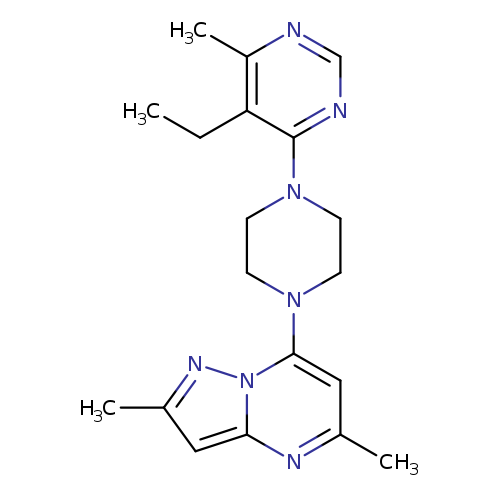 4-(4-{2,5-dimethylpyrazolo[1,5-a]pyrimidin-7-yl}piperazin-1-yl)-5-ethyl-6-methylpyrimidine