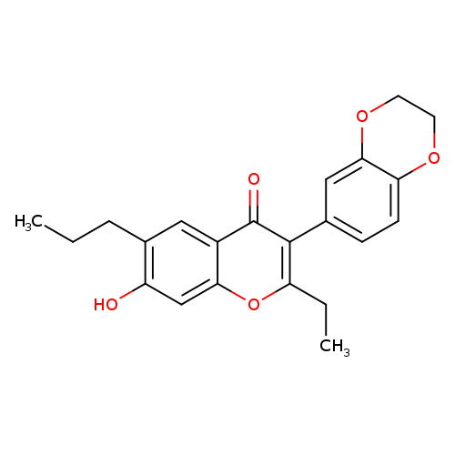 3-(2,3-dihydro-1,4-benzodioxin-6-yl)-2-ethyl-7-hydroxy-6-propyl-4H-chromen-4-one