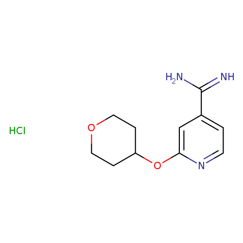2-(oxan-4-yloxy)pyridine-4-carboximidamide hydrochloride