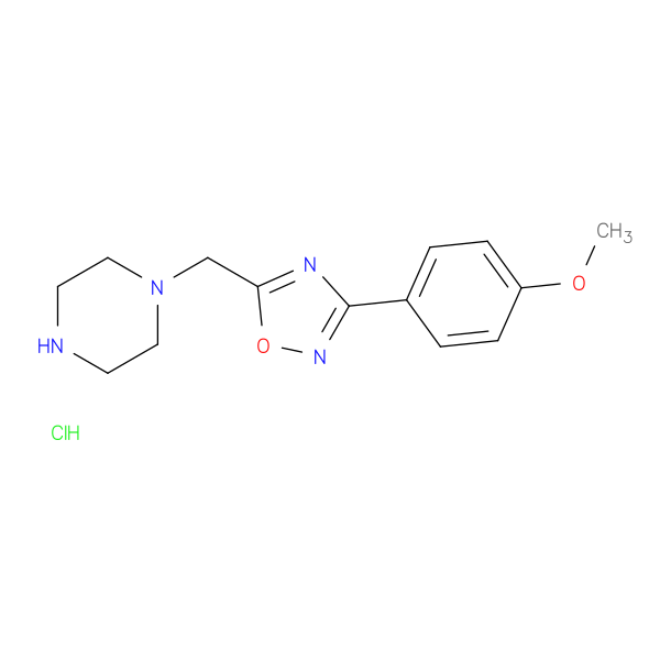 3-(4-Methoxyphenyl)-5-(piperazin-1-ylmethyl)-1,2,4-oxadiazole hydrochloride