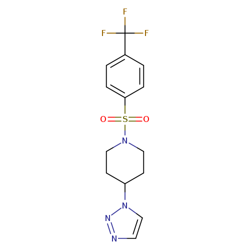 4-(1H-1,2,3-triazol-1-yl)-1-[4-(trifluoromethyl)benzenesulfonyl]piperidine