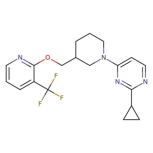 2-cyclopropyl-4-[3-({[3-(trifluoromethyl)pyridin-2-yl]oxy}methyl)piperidin-1-yl]pyrimidine