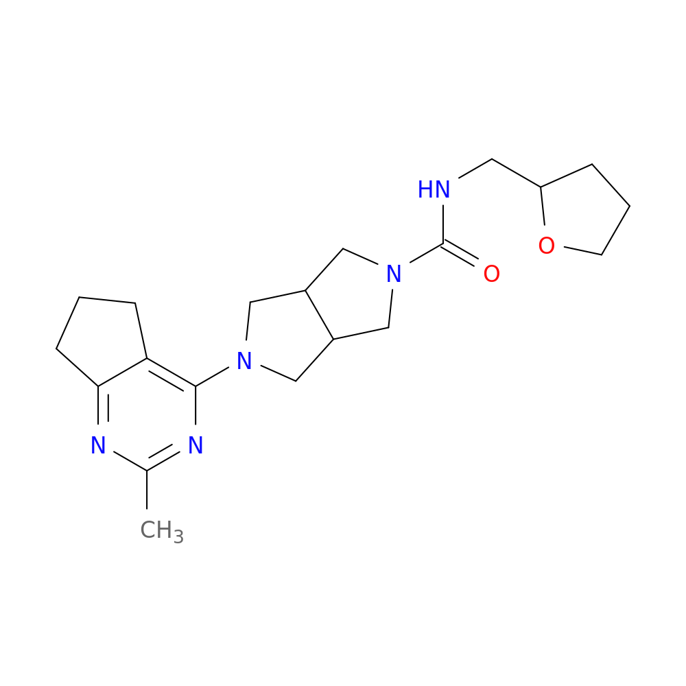 5-{2-methyl-5H,6H,7H-cyclopenta[d]pyrimidin-4-yl}-N-[(oxolan-2-yl)methyl]-octahydropyrrolo[3,4-c]pyrrole-2-carboxamide