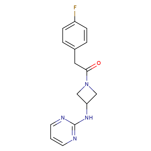 2-(4-fluorophenyl)-1-{3-[(pyrimidin-2-yl)amino]azetidin-1-yl}ethan-1-one