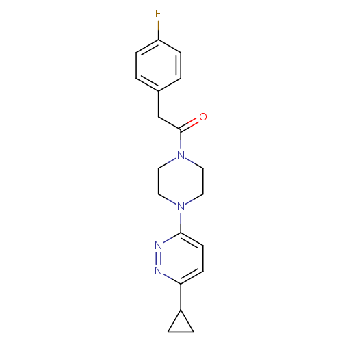 1-[4-(6-cyclopropylpyridazin-3-yl)piperazin-1-yl]-2-(4-fluorophenyl)ethan-1-one