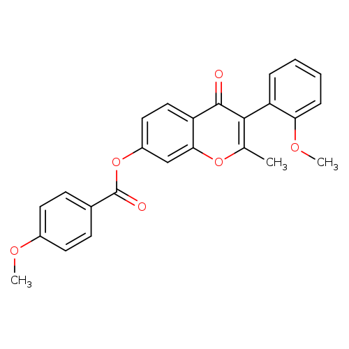 3-(2-methoxyphenyl)-2-methyl-4-oxo-4H-chromen-7-yl 4-methoxybenzoate
