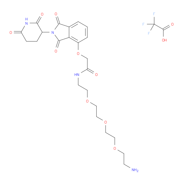 Acetamide, N-[2-[2-[2-(2-aminoethoxy)ethoxy]ethoxy]ethyl]-2-[[2-(2,6-dioxo-3-piperidinyl)-2,3-dihydro-1,3-dioxo-1H-isoindol-4-yl]oxy]-, 2,2,2-trifluoroacetate (1:1)