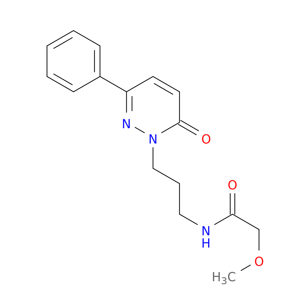2-methoxy-N-[3-(6-oxo-3-phenyl-1,6-dihydropyridazin-1-yl)propyl]acetamide