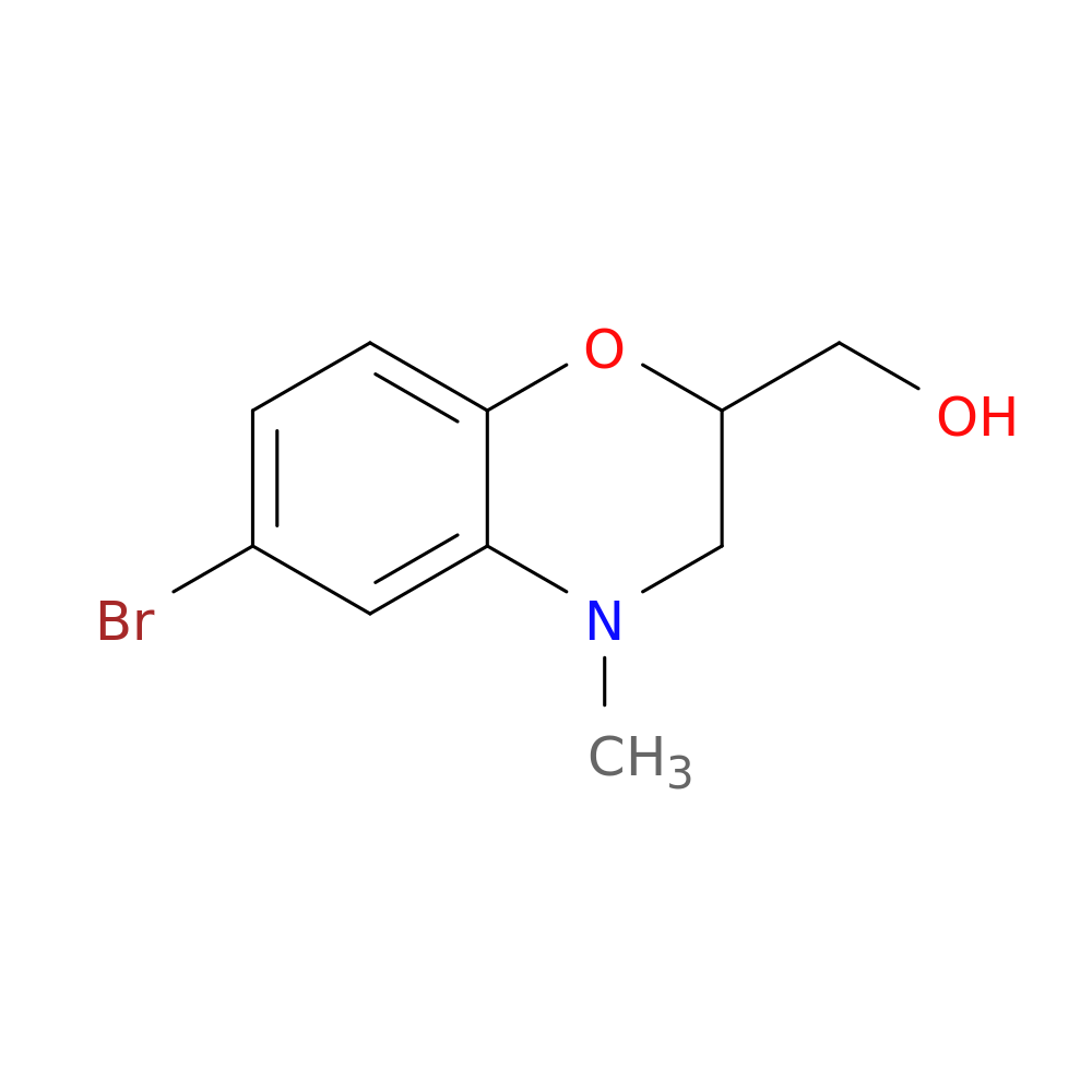 (6-bromo-4-methyl-3,4-dihydro-2H-1,4-benzoxazin-2-yl)methanol