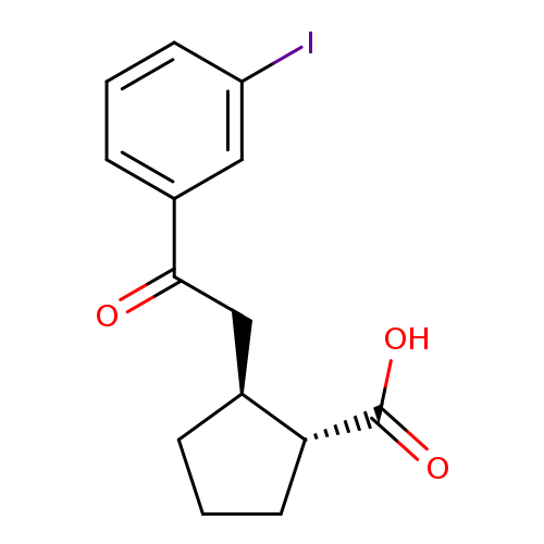 trans-2-[2-(3-Iodophenyl)-2-oxoethyl]cyclopentane-1-carboxylic acid