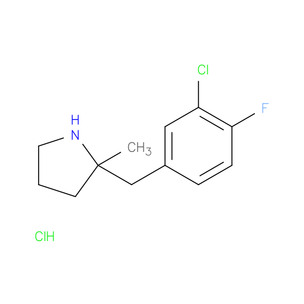 2-[(3-Chloro-4-fluorophenyl)methyl]-2-methylpyrrolidine hydrochloride