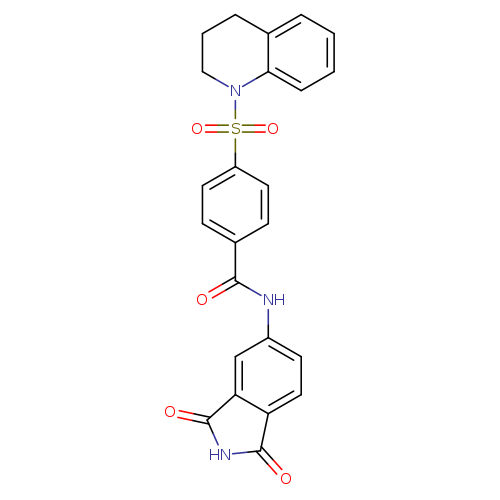 N-(1,3-dioxo-2,3-dihydro-1H-isoindol-5-yl)-4-(1,2,3,4-tetrahydroquinoline-1-sulfonyl)benzamide