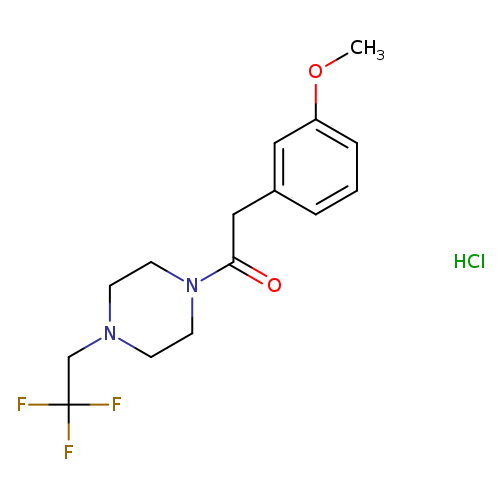 2-(3-methoxyphenyl)-1-[4-(2,2,2-trifluoroethyl)piperazin-1-yl]ethan-1-one hydrochloride