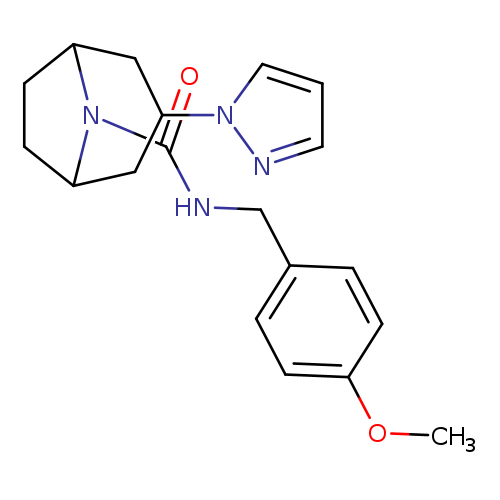 N-[(4-methoxyphenyl)methyl]-3-(1H-pyrazol-1-yl)-8-azabicyclo[3.2.1]octane-8-carboxamide