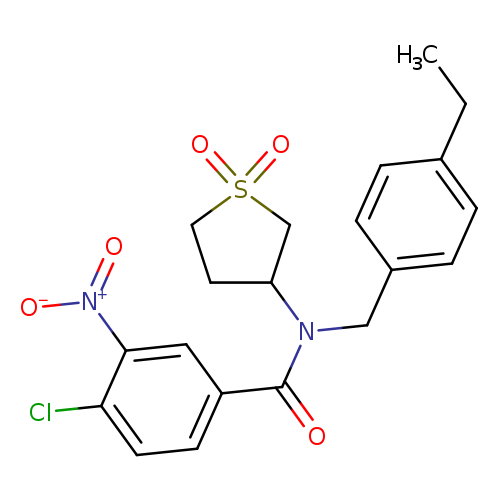 4-chloro-N-(1,1-dioxo-1lambda6-thiolan-3-yl)-N-[(4-ethylphenyl)methyl]-3-nitrobenzamide