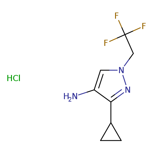 3-cyclopropyl-1-(2,2,2-trifluoroethyl)-1H-pyrazol-4-aminehydrochloride