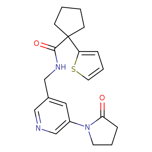 N-{[5-(2-oxopyrrolidin-1-yl)pyridin-3-yl]methyl}-1-(thiophen-2-yl)cyclopentane-1-carboxamide
