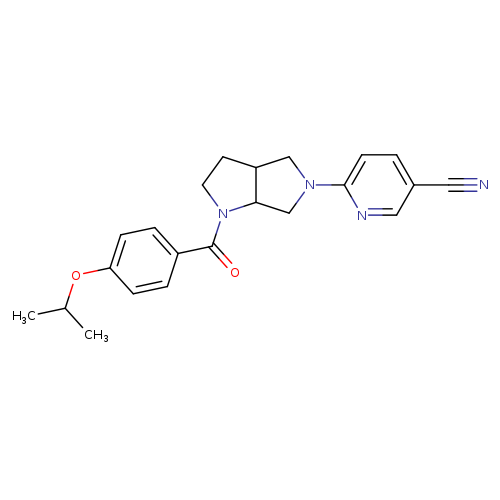 6-{1-[4-(propan-2-yloxy)benzoyl]-octahydropyrrolo[3,4-b]pyrrol-5-yl}pyridine-3-carbonitrile