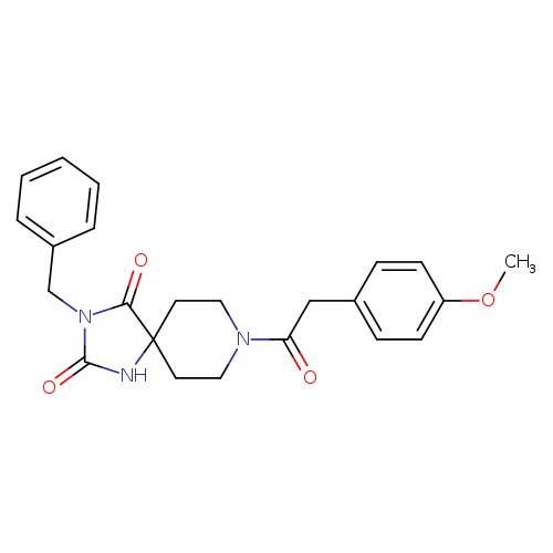 3-benzyl-8-[2-(4-methoxyphenyl)acetyl]-1,3,8-triazaspiro[4.5]decane-2,4-dione