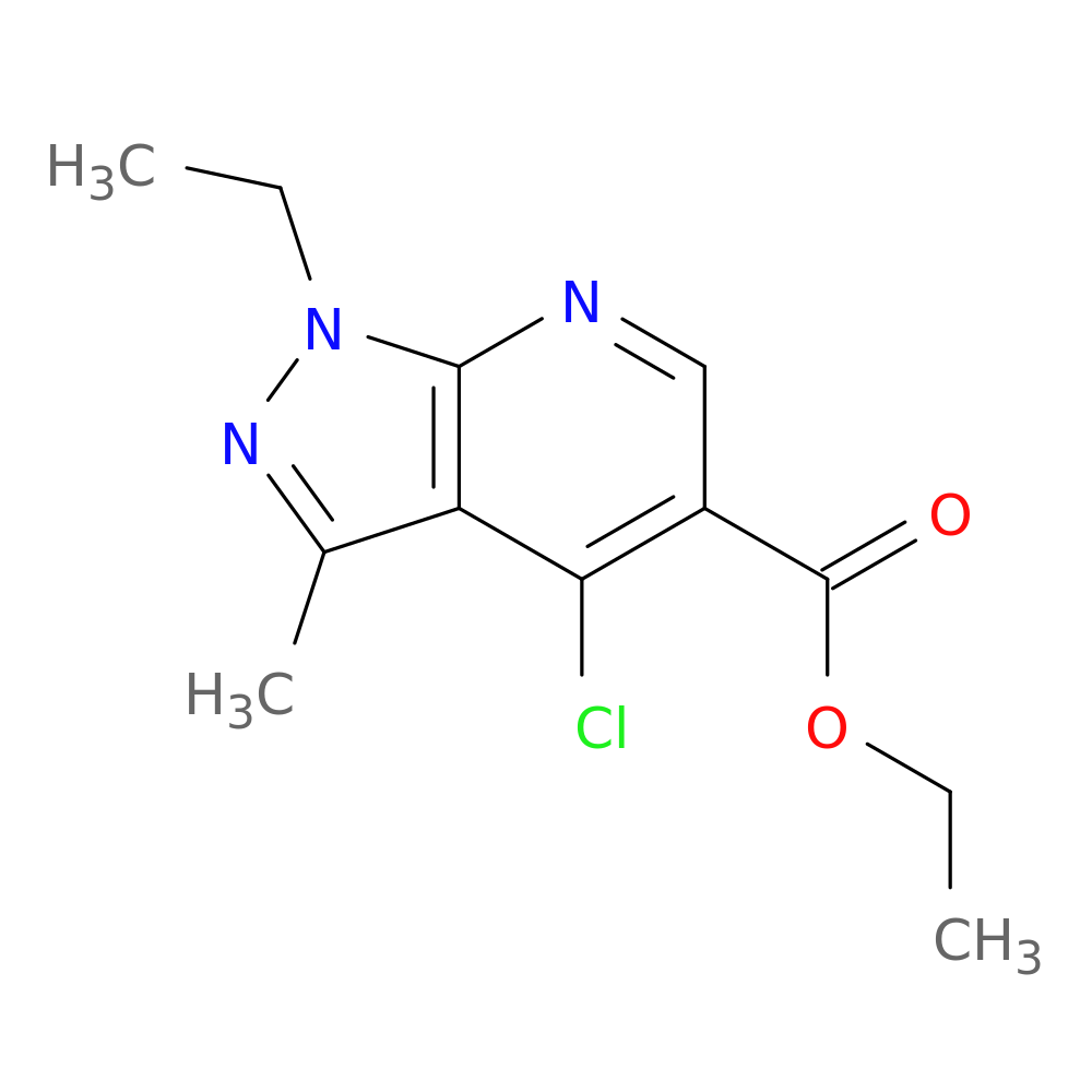 Ethyl 4-chloro-1-ethyl-3-methyl-1H-pyrazolo[3,4-b]pyridine-5-carboxylate