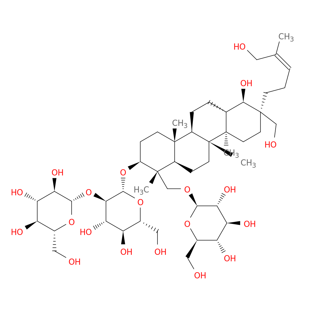 (2S,3R,4S,5S,6R)-2-(((2R,3R,4S,5S,6R)-4,5-Dihydroxy-2-(((1R,2S,4aR,4bR,6aS,7R,8R,10aR,10bR,12aR)-7-hydroxy-8-((Z)-5-hydroxy-4-methylpent-3-en-1-yl)-8-(hydroxymethyl)-1,4a,10a,10b-tetramethyl-1-((((2R,3R,4S,5S,6R)-3,4,5-trihydroxy-6-(hydroxymethyl)tetrahydro-2H-pyran-2-yl)oxy)methyl)octadecahydrochrysen-2-yl)oxy)-6-(hydroxymethyl)tetrahydro-2H-pyran-3-yl)oxy)-6-(hydroxymethyl)tetrahydro-2H-pyran-3,4,5-triol