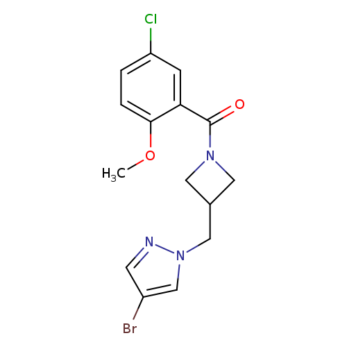 4-bromo-1-{[1-(5-chloro-2-methoxybenzoyl)azetidin-3-yl]methyl}-1H-pyrazole