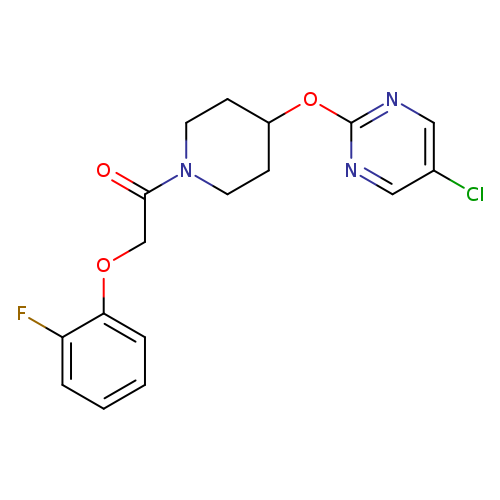 1-{4-[(5-chloropyrimidin-2-yl)oxy]piperidin-1-yl}-2-(2-fluorophenoxy)ethan-1-one