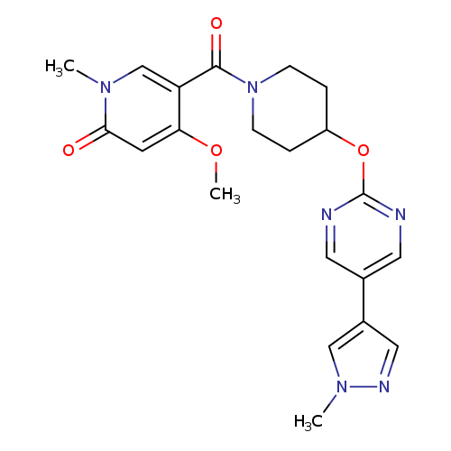 4-methoxy-1-methyl-5-(4-{[5-(1-methyl-1H-pyrazol-4-yl)pyrimidin-2-yl]oxy}piperidine-1-carbonyl)-1,2-dihydropyridin-2-one