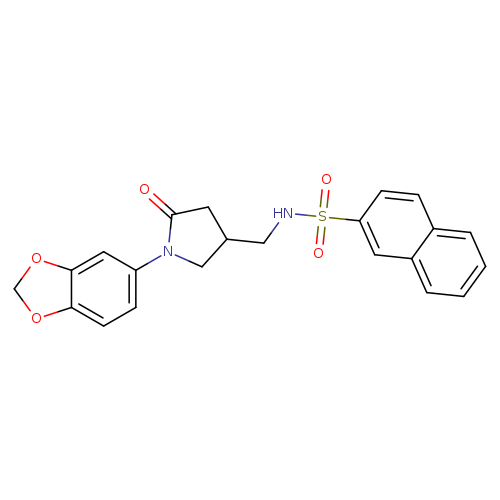 N-{[1-(2H-1,3-benzodioxol-5-yl)-5-oxopyrrolidin-3-yl]methyl}naphthalene-2-sulfonamide