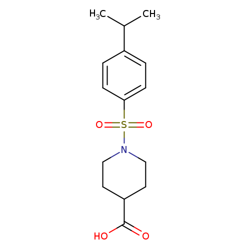 1-[4-(propan-2-yl)benzenesulfonyl]piperidine-4-carboxylic acid