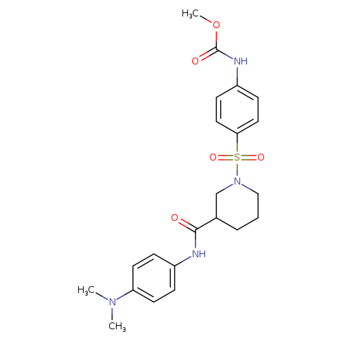 methyl N-{4-[(3-{[4-(dimethylamino)phenyl]carbamoyl}piperidin-1-yl)sulfonyl]phenyl}carbamate
