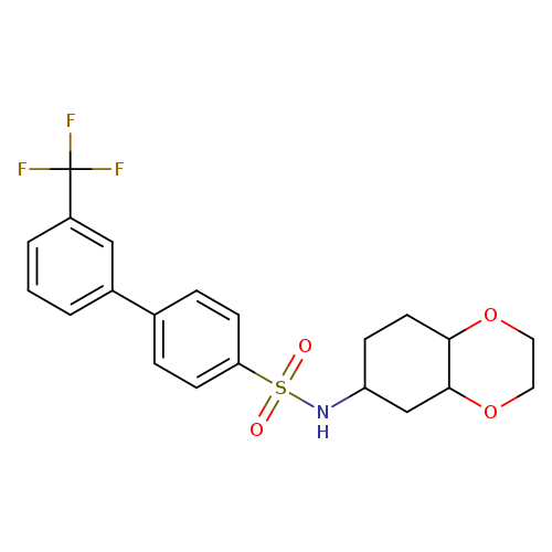 N-(octahydro-1,4-benzodioxin-6-yl)-3'-(trifluoromethyl)-[1,1'-biphenyl]-4-sulfonamide