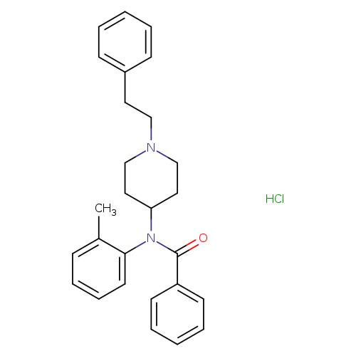 N-(1-phenethylpiperidin-4-yl)-N-(o-tolyl)benzamide,monohydrochloride