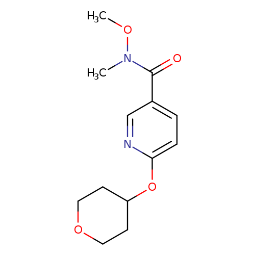 N-methoxy-N-methyl-6-(oxan-4-yloxy)pyridine-3-carboxamide