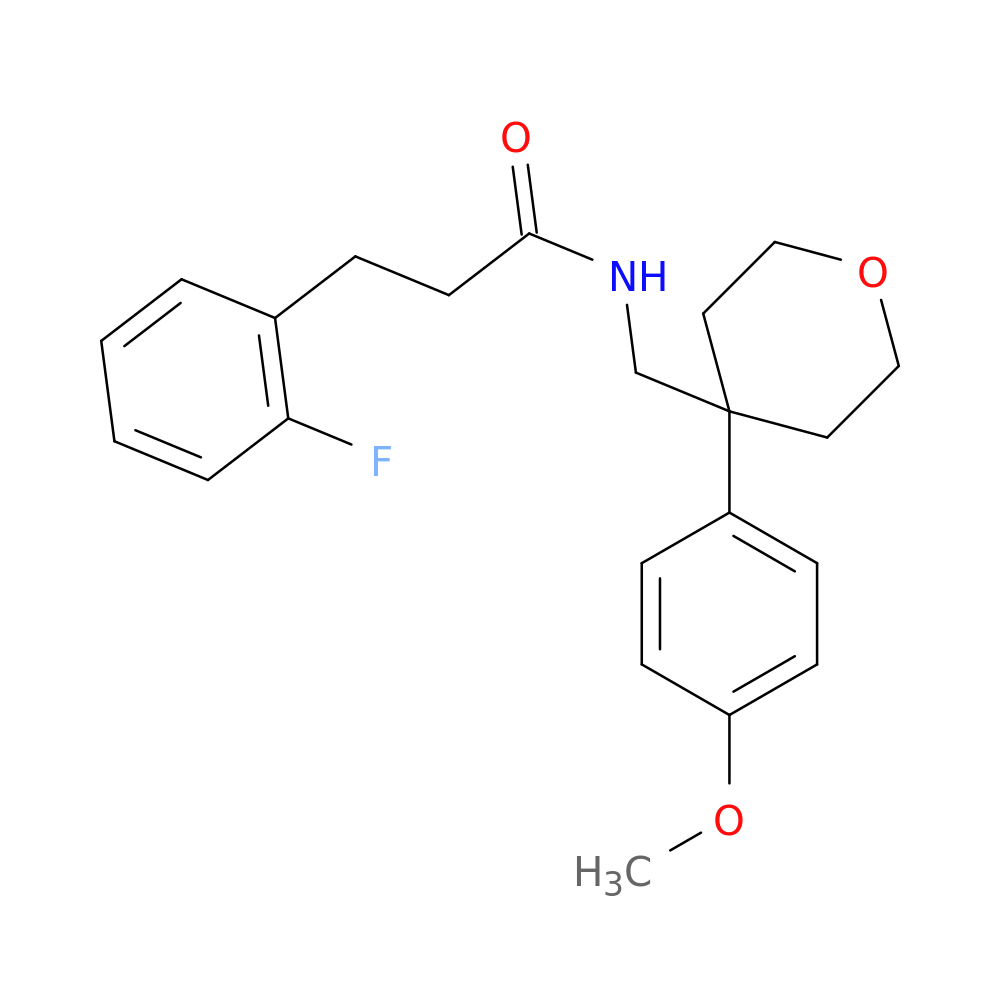 3-(2-fluorophenyl)-N-{[4-(4-methoxyphenyl)oxan-4-yl]methyl}propanamide