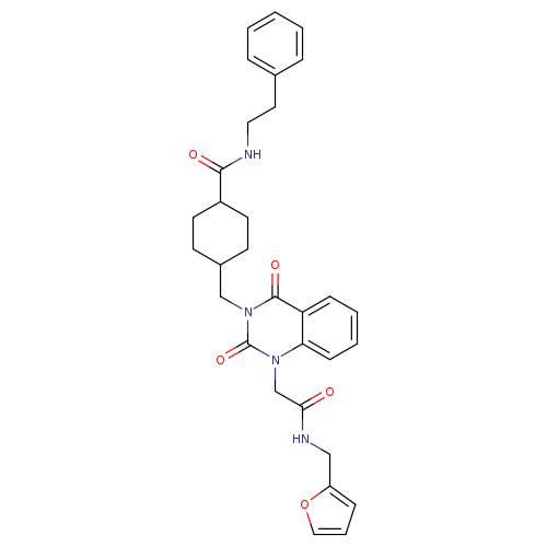 4-{[1-({[(furan-2-yl)methyl]carbamoyl}methyl)-2,4-dioxo-1,2,3,4-tetrahydroquinazolin-3-yl]methyl}-N-(2-phenylethyl)cyclohexane-1-carboxamide