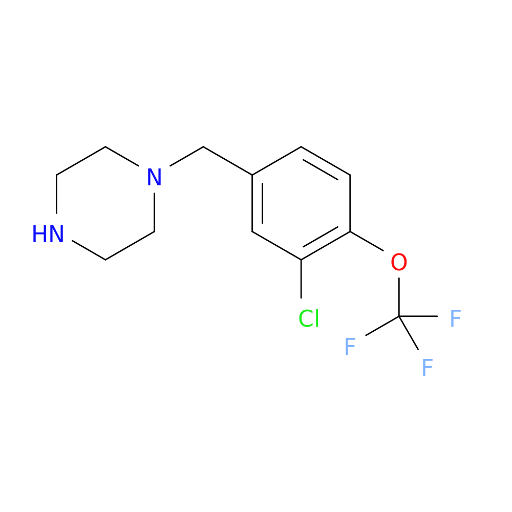 1-{[3-chloro-4-(trifluoromethoxy)phenyl]methyl}piperazine
