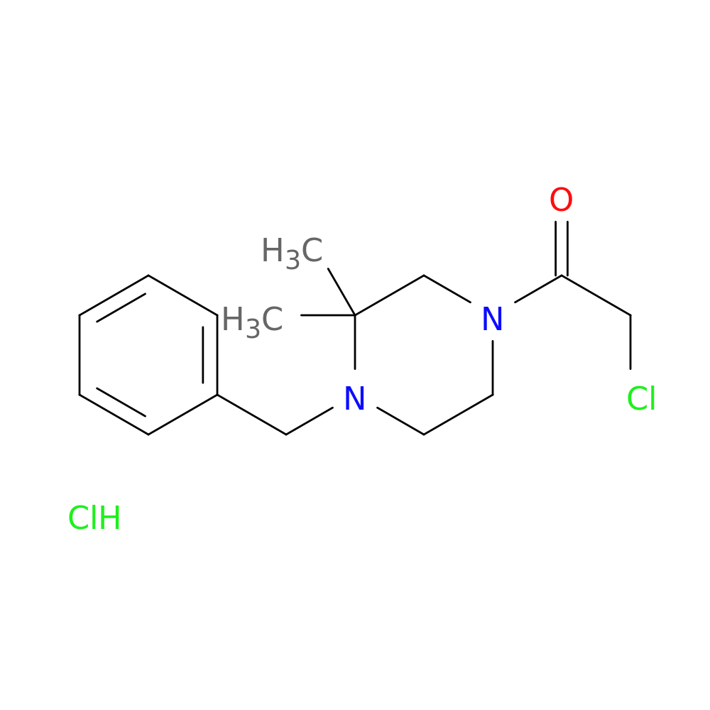 1-(4-benzyl-3,3-dimethylpiperazin-1-yl)-2-chloroethan-1-one hydrochloride