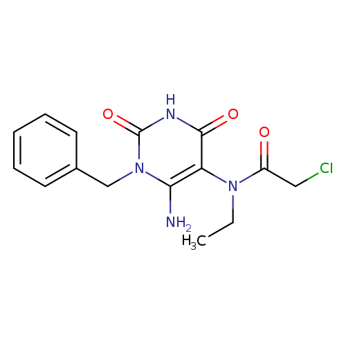 N-(6-amino-1-benzyl-2,4-dioxo-1,2,3,4-tetrahydropyrimidin-5-yl)-2-chloro-N-ethylacetamide