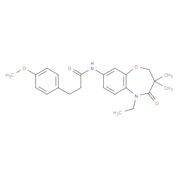 N-(5-ethyl-3,3-dimethyl-4-oxo-2,3,4,5-tetrahydro-1,5-benzoxazepin-8-yl)-3-(4-methoxyphenyl)propanamide