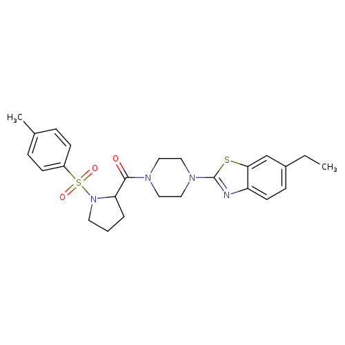 6-ethyl-2-{4-[1-(4-methylbenzenesulfonyl)pyrrolidine-2-carbonyl]piperazin-1-yl}-1,3-benzothiazole
