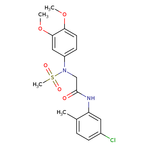 N-(5-chloro-2-methylphenyl)-2-[3,4-dimethoxy(methylsulfonyl)anilino]acetamide